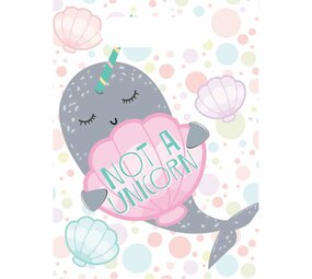 Traktatie zakje Eenhoorn Walvis Narwal Traktatie zakje Eenhoorn Walvis Narwal