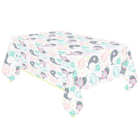 Tablecloth unicorn whale narwal | 120 x 180cm