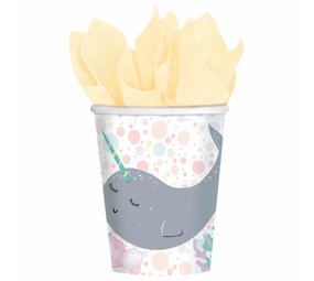 Beker Eenhoorn Walvis Narwal 250ml | 8 stuks Beker Eenhoorn Walvis Narwal 250ml | 8 stuks