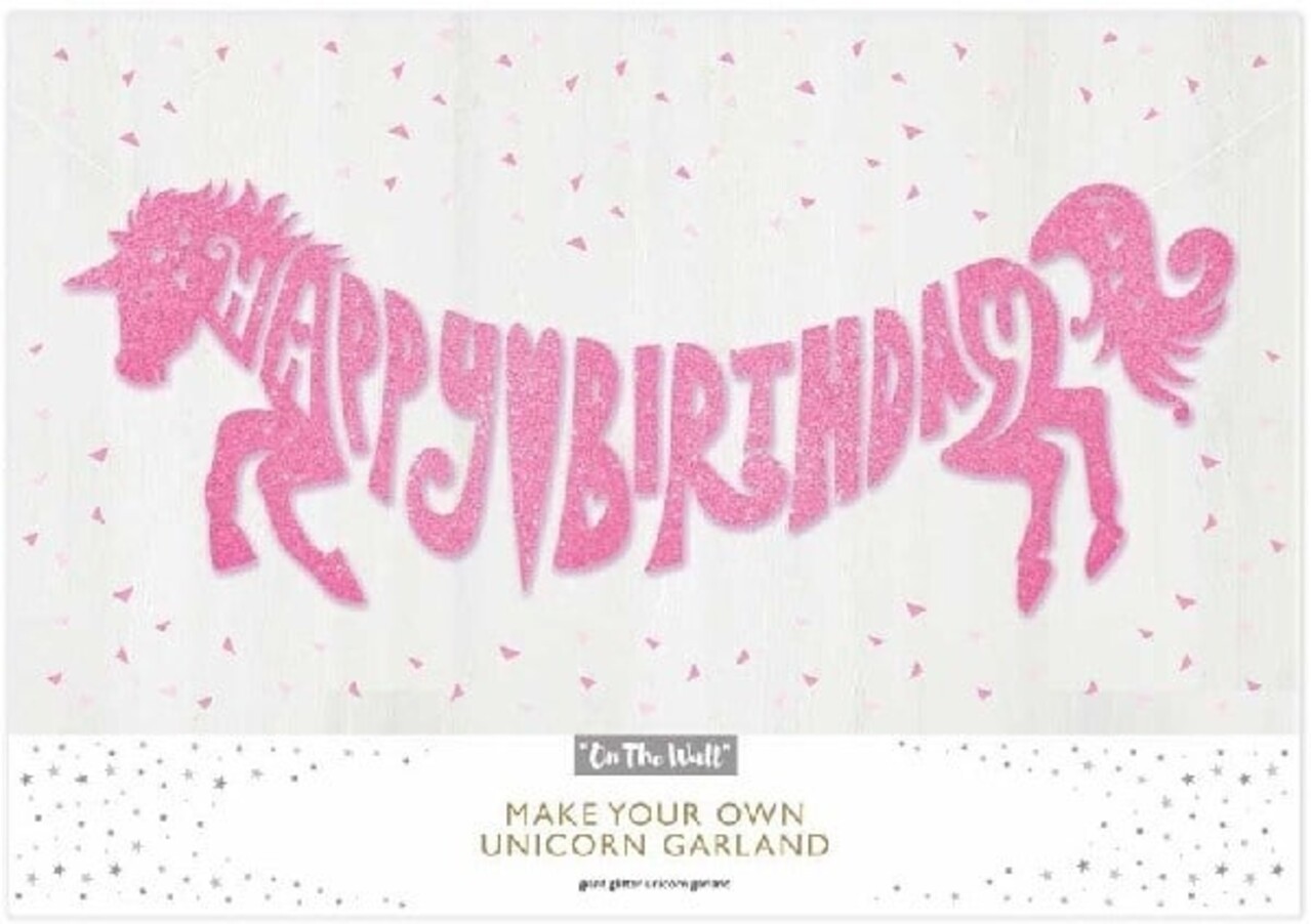 Guirland Unicorn joyeux anniversaire | 150 cm