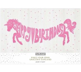 Slinger Eenhoorn Happy Birthday | 150 cm Slinger Eenhoorn Happy Birthday | 150 cm