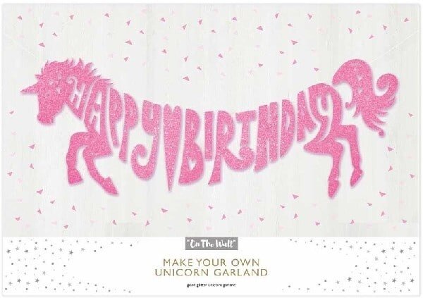 Guirland Unicorn joyeux anniversaire | 150 cm