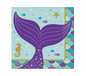 Mermaid - Mermaid napkins 25x25cm | 16 pieces
