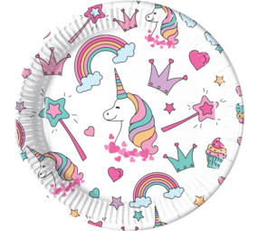 Borden Eenhoorn Magic Party 23cm | 8 stuks Borden Eenhoorn Magic Party 23cm | 8 stuks