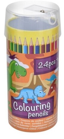 Tuf-Tuf Crayons de couleur en tube dino | 24 pièces Tuf-Tuf Crayons de couleur en tube dino | 24 pièces
