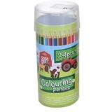 Tuf-Tuf Crayons de couleur dans le tube de ferme | 24 pièces Tuf-Tuf Crayons de couleur dans le tube de ferme | 24 pièces