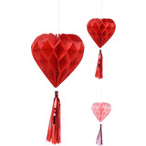 Tuf-Tuf Hang decoration Honeycomb heart with tassel | 2 pieces Tuf-Tuf Hang decoration Honeycomb heart with tassel | 2 pieces