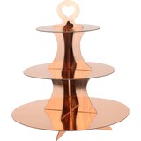 Tuf-Tuf Cupcake Standaard Rose Goud 32cm | per stuk Tuf-Tuf Cupcake Standaard Rose Goud 32cm | per stuk