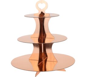 Tuf-Tuf Cupcake Standaard Rose Goud 32cm | per stuk Tuf-Tuf Cupcake Standaard Rose Goud 32cm | per stuk