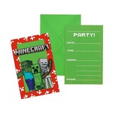 Procos Party Invitations minecraft 6 morceaux