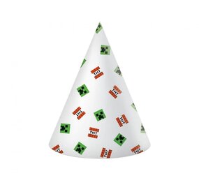 Procos Party Minecraft hats 6 pieces Procos Party Minecraft hats 6 pieces