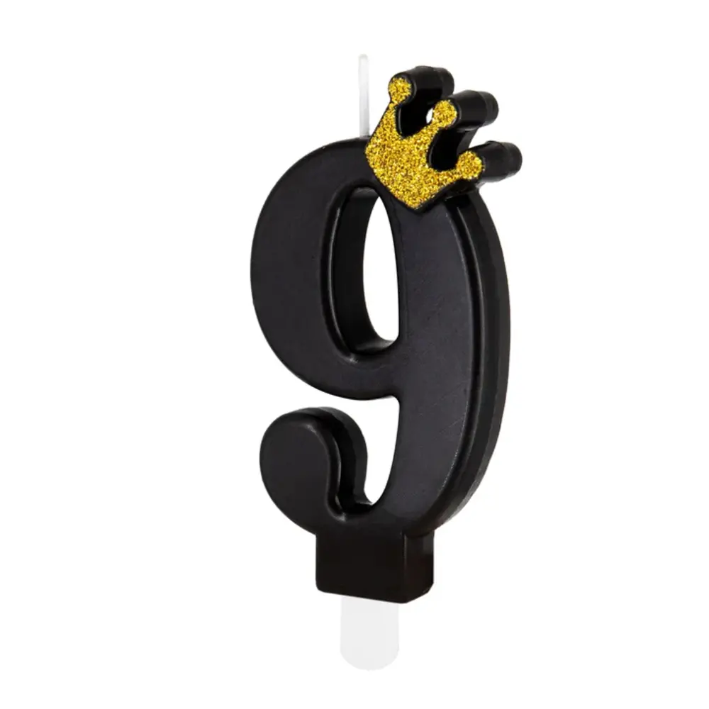 Tuf-Tuf Black candle with gold crown 9cm | figure 9
