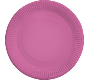 Amscan Bord Bright Pink 23cm | 8 stuks Amscan Bord Bright Pink 23cm | 8 stuks
