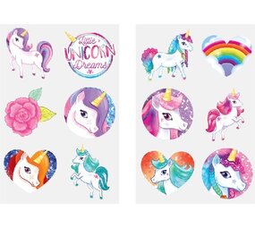 Henbrandt Tatouage Licorne | 2 feuilles Henbrandt Tatouage Licorne | 2 feuilles