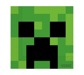 Procos Party Servietten Minecraft 33x33cm | 20 Teile