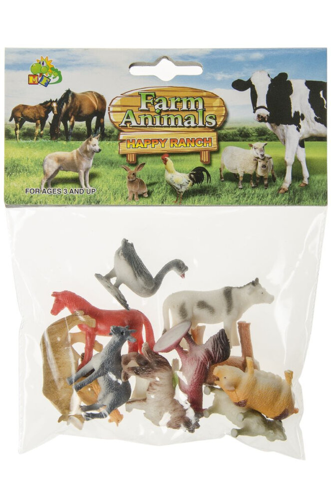 LG Imports Farm animals mini toys 3-6cm | 12 pieces LG Imports Farm animals mini toys 3-6cm | 12 pieces