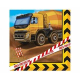 Procos Party Servetten Under Construction 33x33cm | 20 stuks Procos Party Servetten Under Construction 33x33cm | 20 stuks