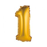 Godan Folie Ballon Matt Gold Number 1 | 35cm Godan Folie Ballon Matt Gold Number 1 | 35cm