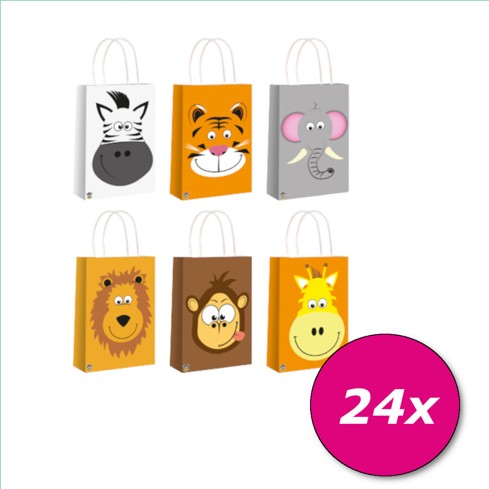 Henbrandt Jungle Animals Treat Bag Paper 14x21x7cm | per Unit Henbrandt Jungle Animals Treat Bag Paper 14x21x7cm | per Unit