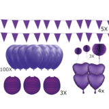 Tuf-Tuf Party package Purple decoration | 115-piece Tuf-Tuf Party package Purple decoration | 115-piece