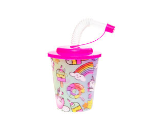 LG Imports Eenhoorn Traktatie Beker met Rietje 250ml | per stuk LG Imports Eenhoorn Traktatie Beker met Rietje 250ml | per stuk