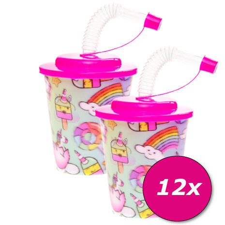 LG Imports Goblet à friandises Licorne avec paille 250 ml | par unité