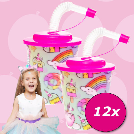 LG Imports Goblet à friandises Licorne avec paille 250 ml | par unité