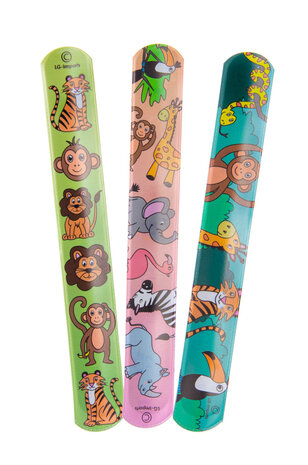 LG Imports Jungle Animals Slap Bracelet | per piece LG Imports Jungle Animals Slap Bracelet | per piece