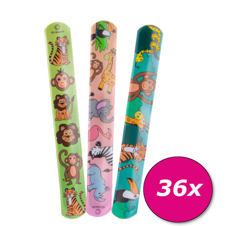 LG Imports Jungle Animals Slap Bracelet | per piece LG Imports Jungle Animals Slap Bracelet | per piece