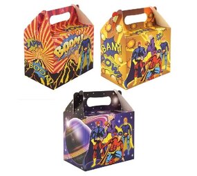Henbrandt Superhelden Uitdeeldoosje 9,5x12x14cm | per stuk Henbrandt Superhelden Uitdeeldoosje 9,5x12x14cm | per stuk