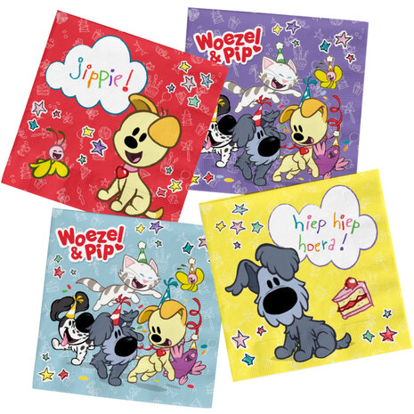 Folat Nappines Woezel et Pip 33x33cm 20 morceaux