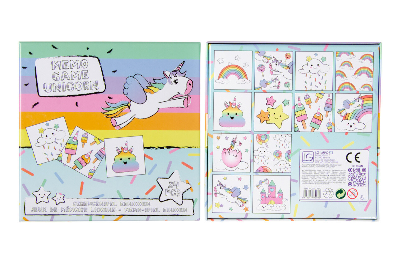 LG Imports Einhorn-Memory-Spiel | 24 Stück