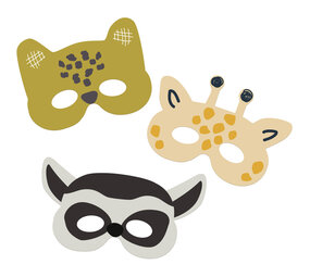 Folat Zoo Party Maskers | 6 stuks Folat Zoo Party Maskers | 6 stuks
