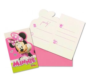 Procos Party Invitation Minnie Mouse Pink-Lime 6 pieces Procos Party Invitation Minnie Mouse Pink-Lime 6 pieces
