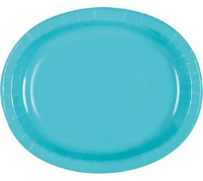 Unique Party Blauwe Schalen Teal 30x25cm | 8 stuks Unique Party Blauwe Schalen Teal 30x25cm | 8 stuks