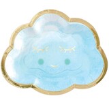 Amscan Blue With Gold Plates 16.5cm | 8 pieces Amscan Blue With Gold Plates 16.5cm | 8 pieces