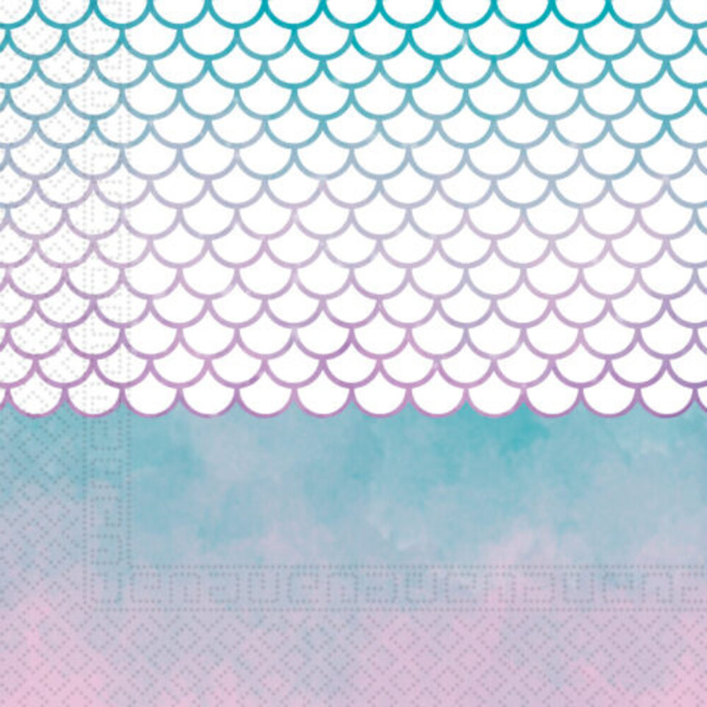 Procos Party Serviettes de table élégantes en forme de sirène 33x33cm | 20 pcs. Procos Party Serviettes de table élégantes en forme de sirène 33x33cm | 20 pcs.