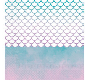 Procos Party Elegant Mermaid Servetten 33x33cm | 20 stuks Procos Party Elegant Mermaid Servetten 33x33cm | 20 stuks