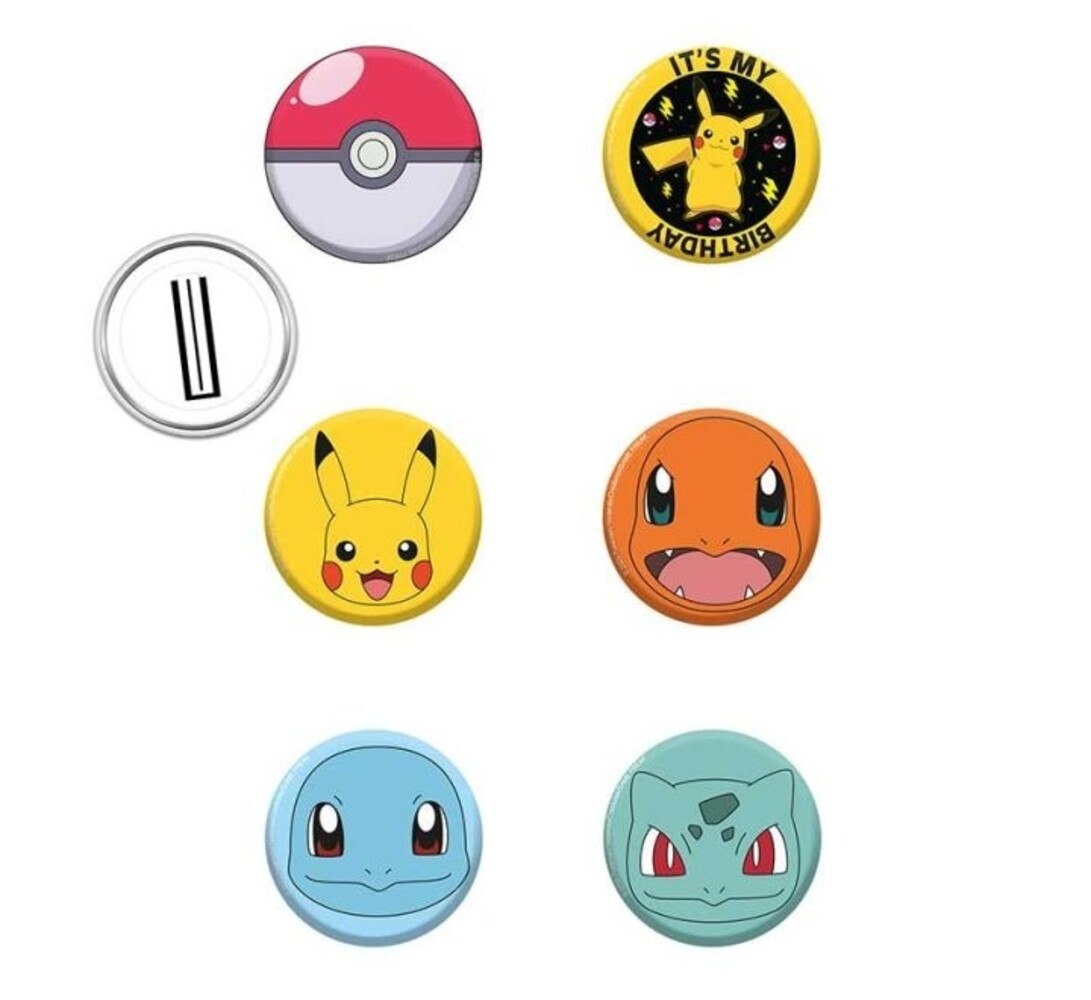 Amscan Pokemon Pikachu Buttons | 8 pieces Amscan Pokemon Pikachu Buttons | 8 pieces