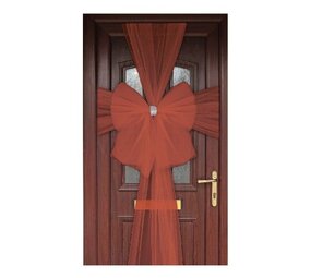 Oaktree Door Bow Red Tulle | Per Unit