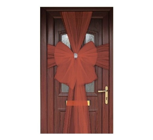 Oaktree Door Bow Red Tulle | Per Unit
