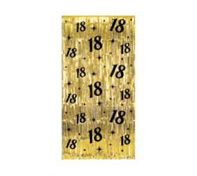 Paper Dreams Door curtain 18 Years Gold-Black Classy 100x200cm | per Unit Paper Dreams Door curtain 18 Years Gold-Black Classy 100x200cm | per Unit