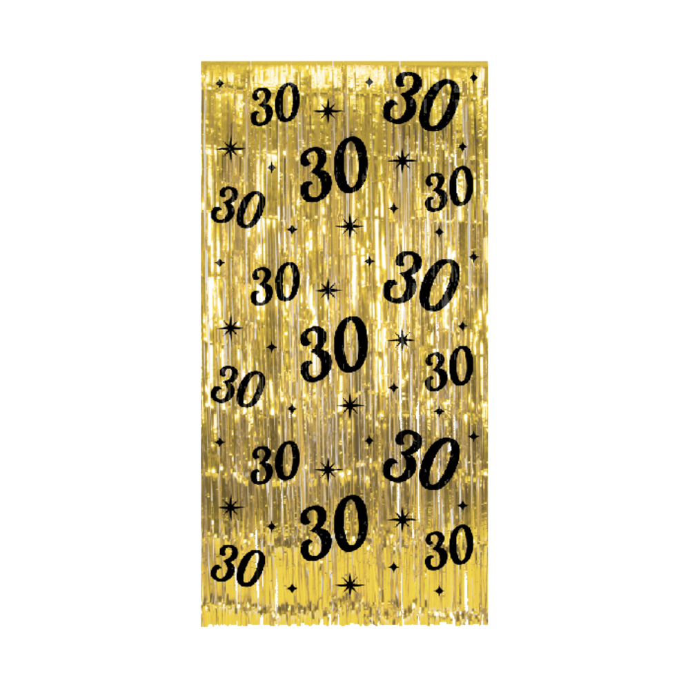 Paper Dreams Door curtain 30 Years Gold-Black Classy 100x200cm | per Unit Paper Dreams Door curtain 30 Years Gold-Black Classy 100x200cm | per Unit