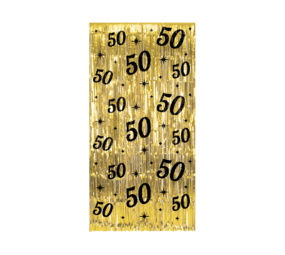 Paper Dreams Tür vorhang 50 Jahre Gold-Schwarz Classy 100x200cm | pro Einheit Paper Dreams Tür vorhang 50 Jahre Gold-Schwarz Classy 100x200cm | pro Einheit
