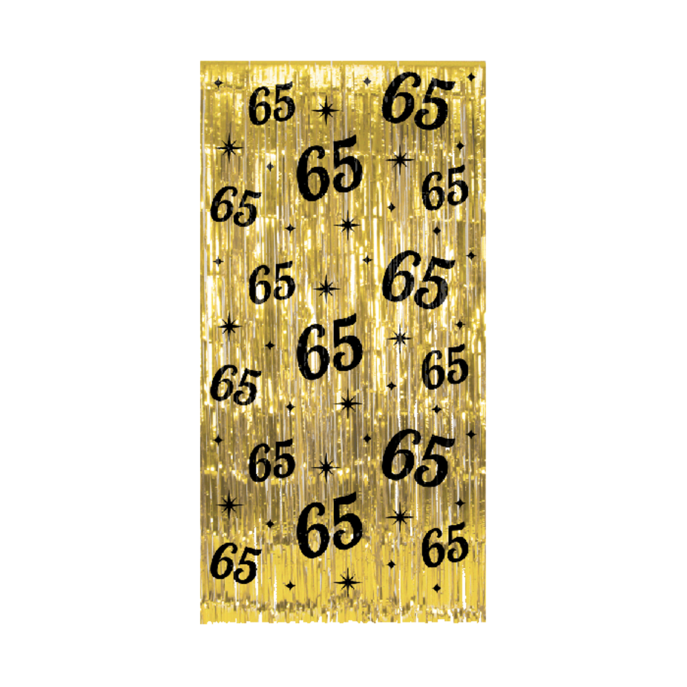 Paper Dreams Tür vorhang 65 Jahre Gold-Schwarz Classy 100x200cm | pro Einheit