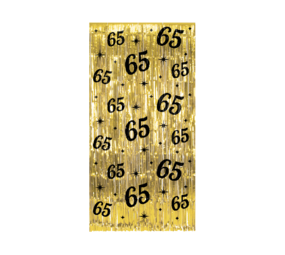 Paper Dreams Deurgordijn 65 Jaar Goud-Zwart Classy 100x200cm | per stuk