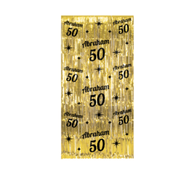 Paper Dreams Deurgordijn 50 Jaar Abraham Goud-Zwart Classy 100x200cm | per stuk Paper Dreams Deurgordijn 50 Jaar Abraham Goud-Zwart Classy 100x200cm | per stuk
