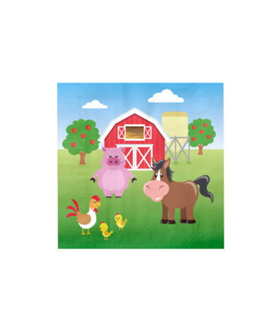 Paper Dreams Boerderij Dieren Servetten | 16 stuks