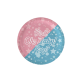 Paper Dreams Gender Reveal Party Plates | 8 pieces