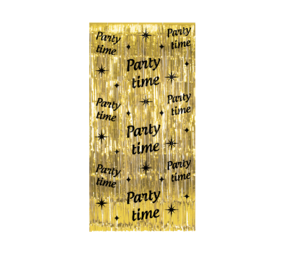 Paper Dreams Door curtain Party Time Gold-Black Classy 100x200cm | per Unit